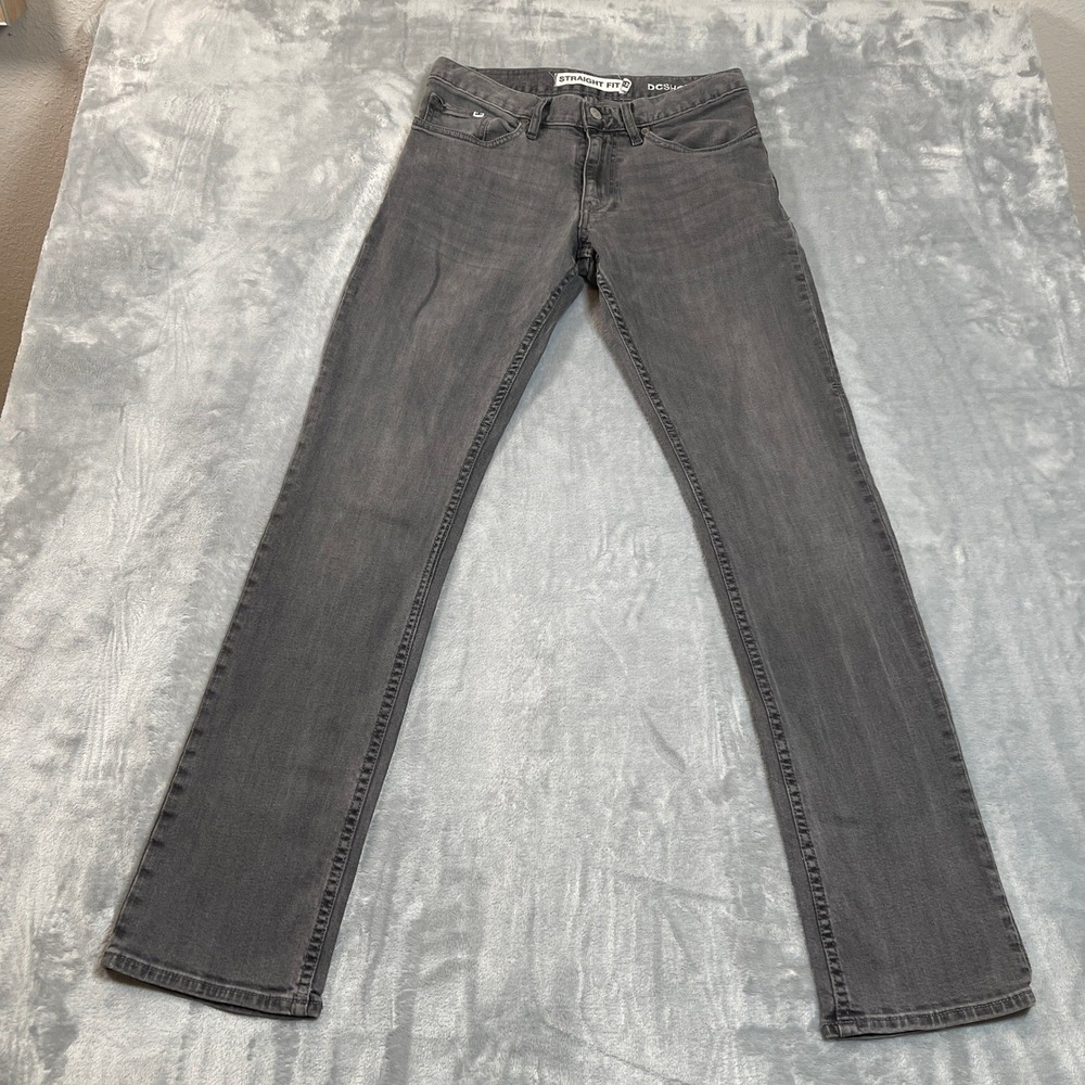 DC Shoes Mens Jeans 28x32 Straight Fit Dark Gray Size
